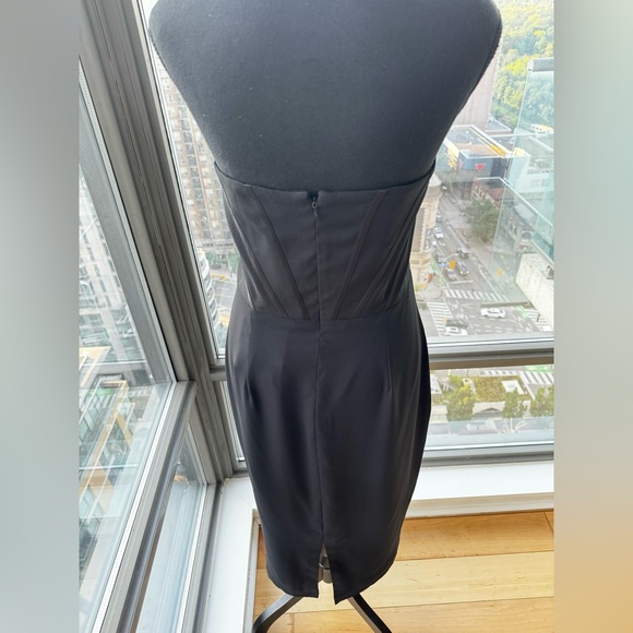 🆕 DRESS THE POPULATION 🧿 NWT Cosette Corset Strapless Bodycon Dress, Black SzL - Picture 5 of 16